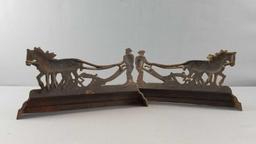 Set of 2 : Cast Iron Burns Plow Counter Top Store Displays