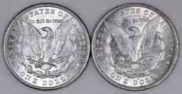 Group of (2) Morgan Silver Dollars