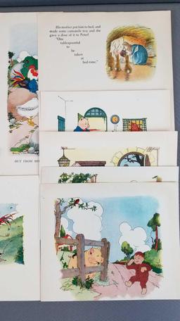 Group of 17 childrens storybook prints