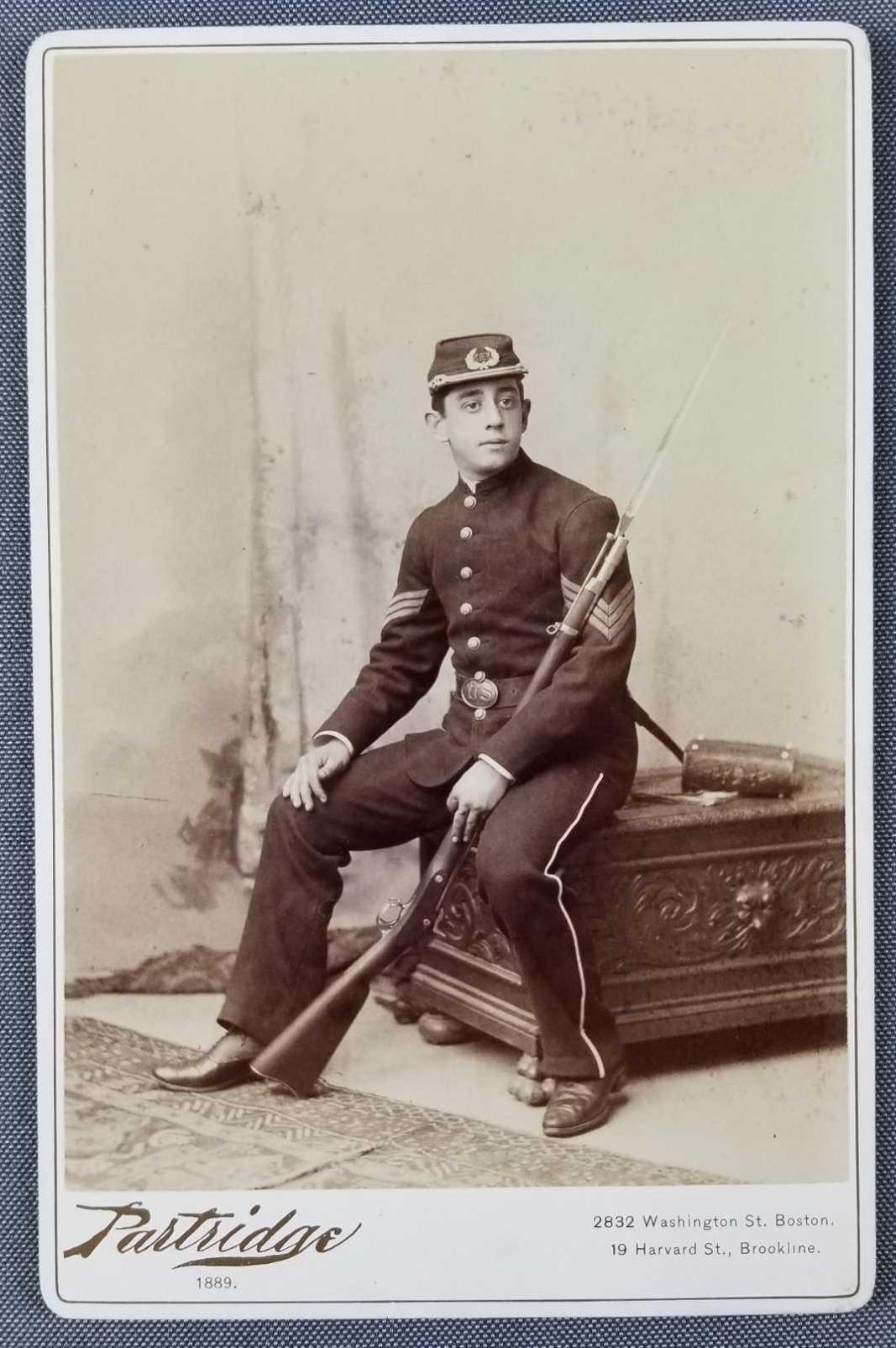 Antique photograph young US soldier