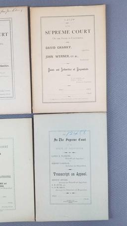 Group of 6 antique California Supreme court decisions