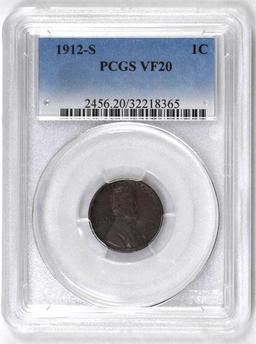 1912 S Lincoln Wheat Cent (PCGS) VF20