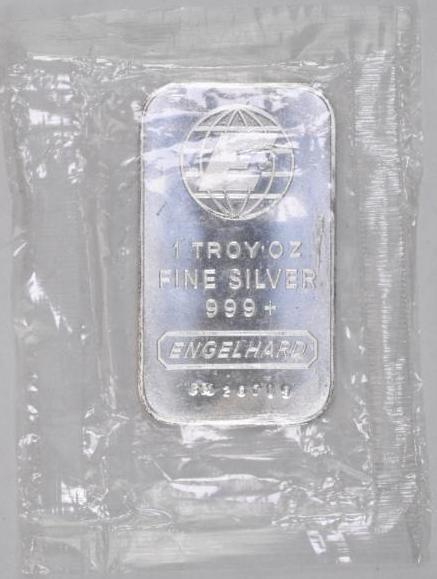 Engelhard 1oz. .999 Fine Silver Ingot / Bar.