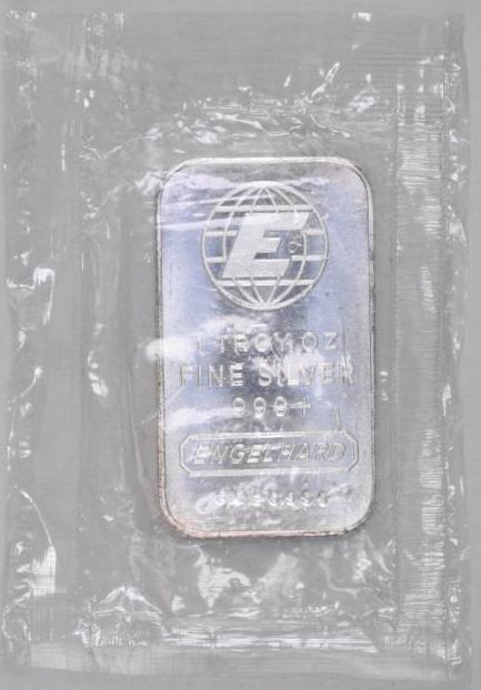 Engelhard 1oz. .999 Fine Silver Ingot / Bar.