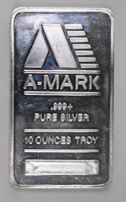 A-Mark 10oz. .999 Fine Silver Ingot / Bar