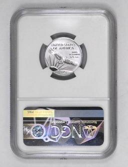 1999 $25 American Platinum Eagle 1/4oz. (NGC) MS69.