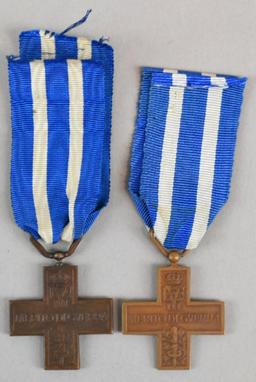 Pair of WW1 Italian Merit Medals