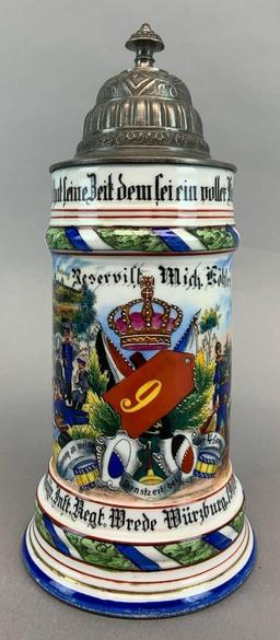 Fantastic Original Stein for Bavarian 9th Infantry Regiment