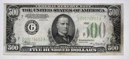 1934 $500 Federal Reserve Note