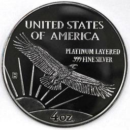 Washington Mint 1999 Statue of Liberty 4oz. .999 Fine Silver Round