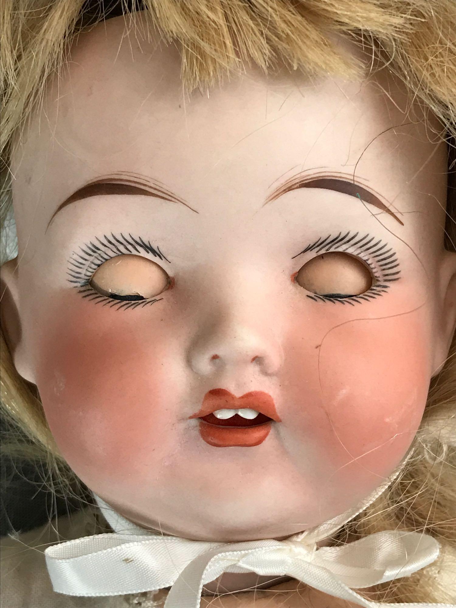 Antique 18 inch German bisque doll Horsman