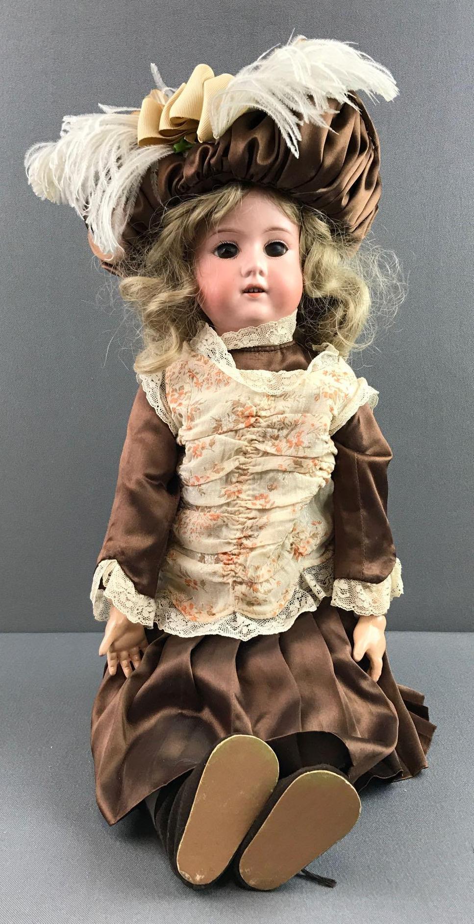 Antique 18 inch German bisque doll Marseille