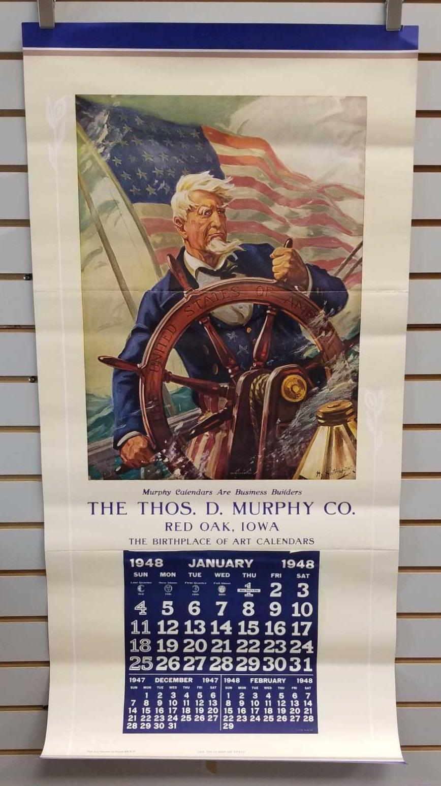 Vintage Patriotic Murphy art calendar sample