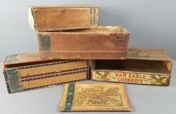 Group of 4 vintage cigar boxes