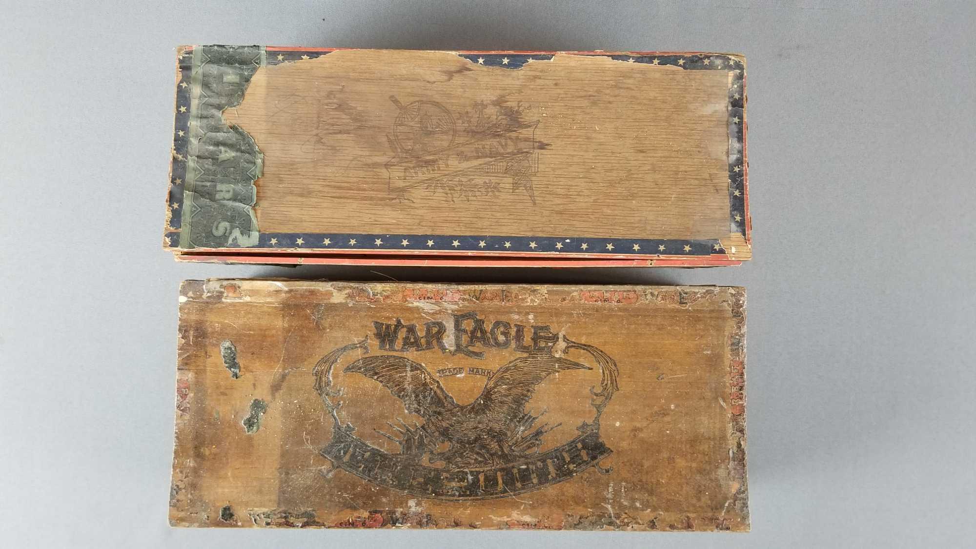 Group of 4 vintage cigar boxes