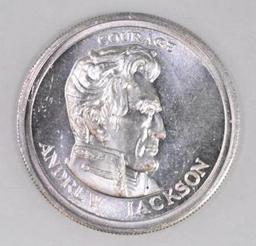 1976 Liberty Lobby Andrew Jackson .500oz. .999 Fine Silver Round