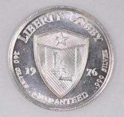 1976 Liberty Lobby Andrew Jackson .500oz. .999 Fine Silver Round