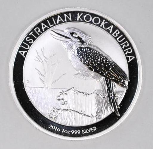 2016 Australia Kookaburra 1oz. .999 Fine Silver Round