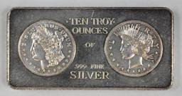 Standard Mint 10oz. .999 Fine Silver Ingot/Bar