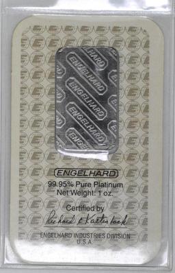 Engelhard 1oz. .9995 Fine Platinum Ingot/Bar