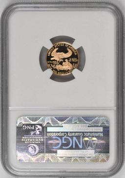 1989 P $5 American Eagle 1/10thoz. .999 Fine Gold (NGC) PF69 Ultra Cameo