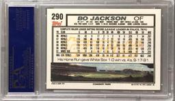 1992 Topps Gold Bo Jackson Card PSA 10