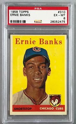 1958 Topps Baseball Ernie Banks Card PSA 6