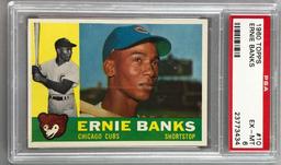 1960 Topps Baseball Ernie Banks Card PSA 6