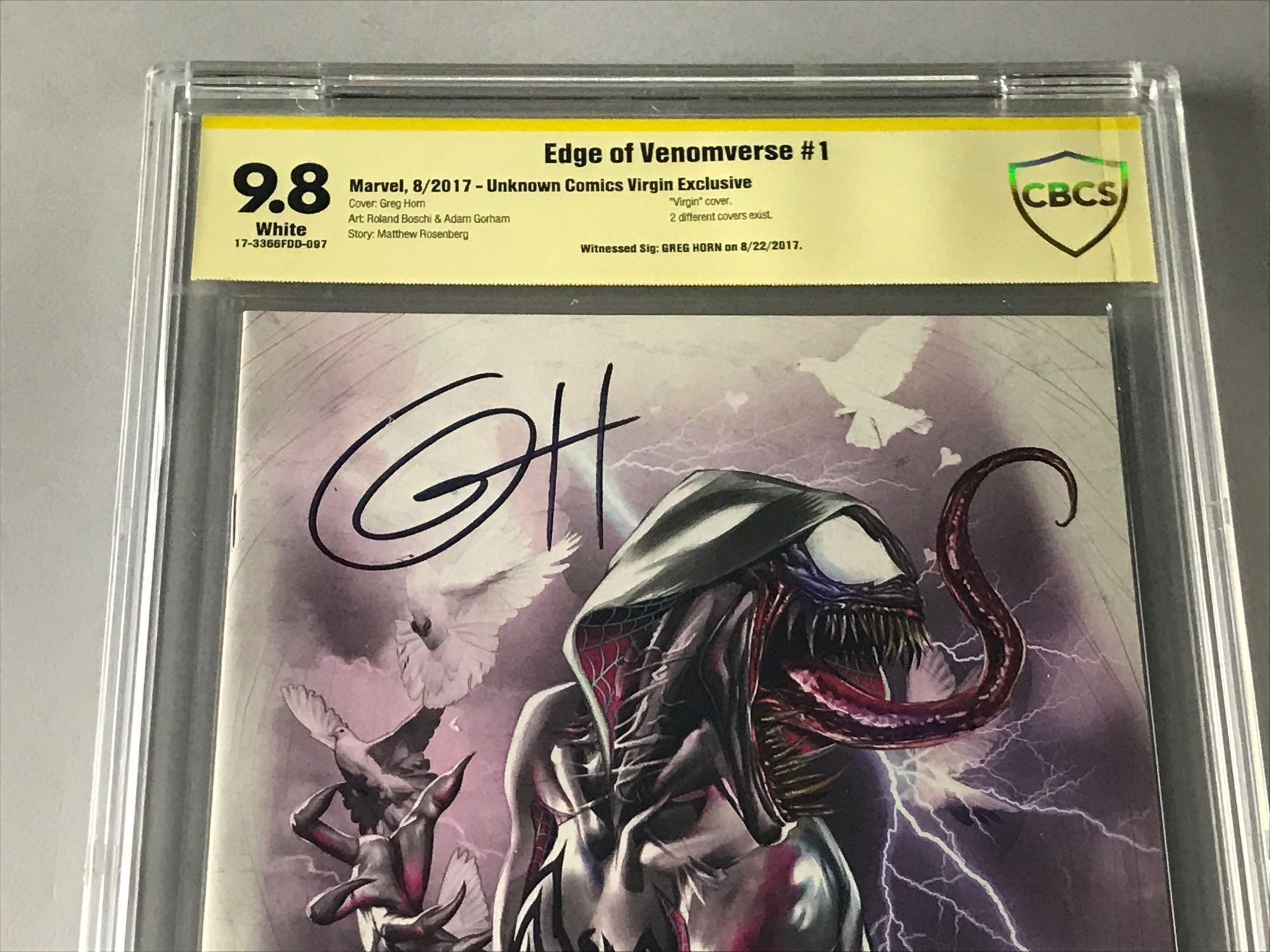 Signed CBCS Graded Marvel Comics Edge of Venomverse No. 1 comic book