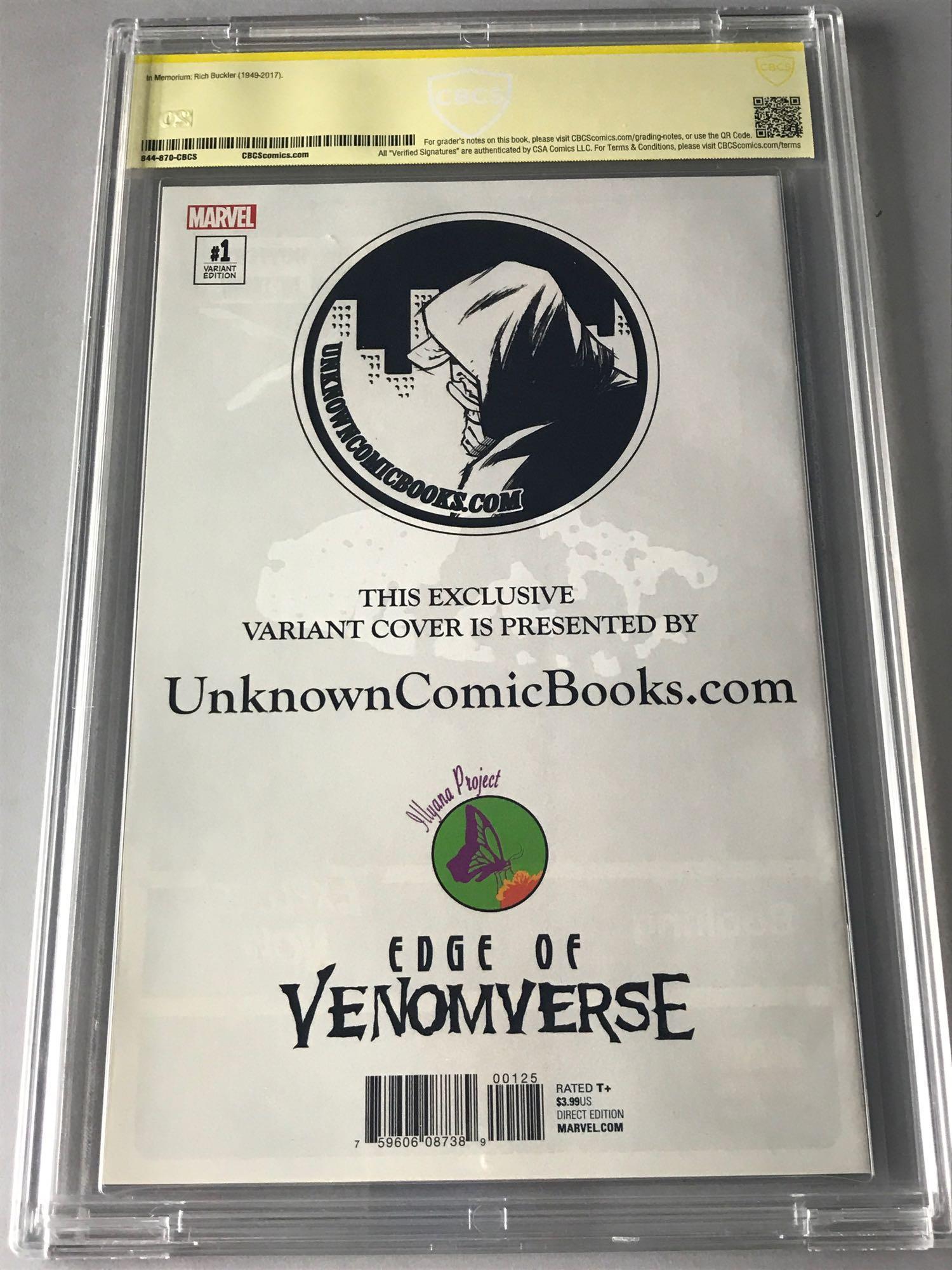 Signed CBCS Graded Marvel Comics Edge of Venomverse No. 1 comic book