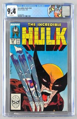 CGC Graded Marvel Comics Incredible Hulk No. 340 comic book