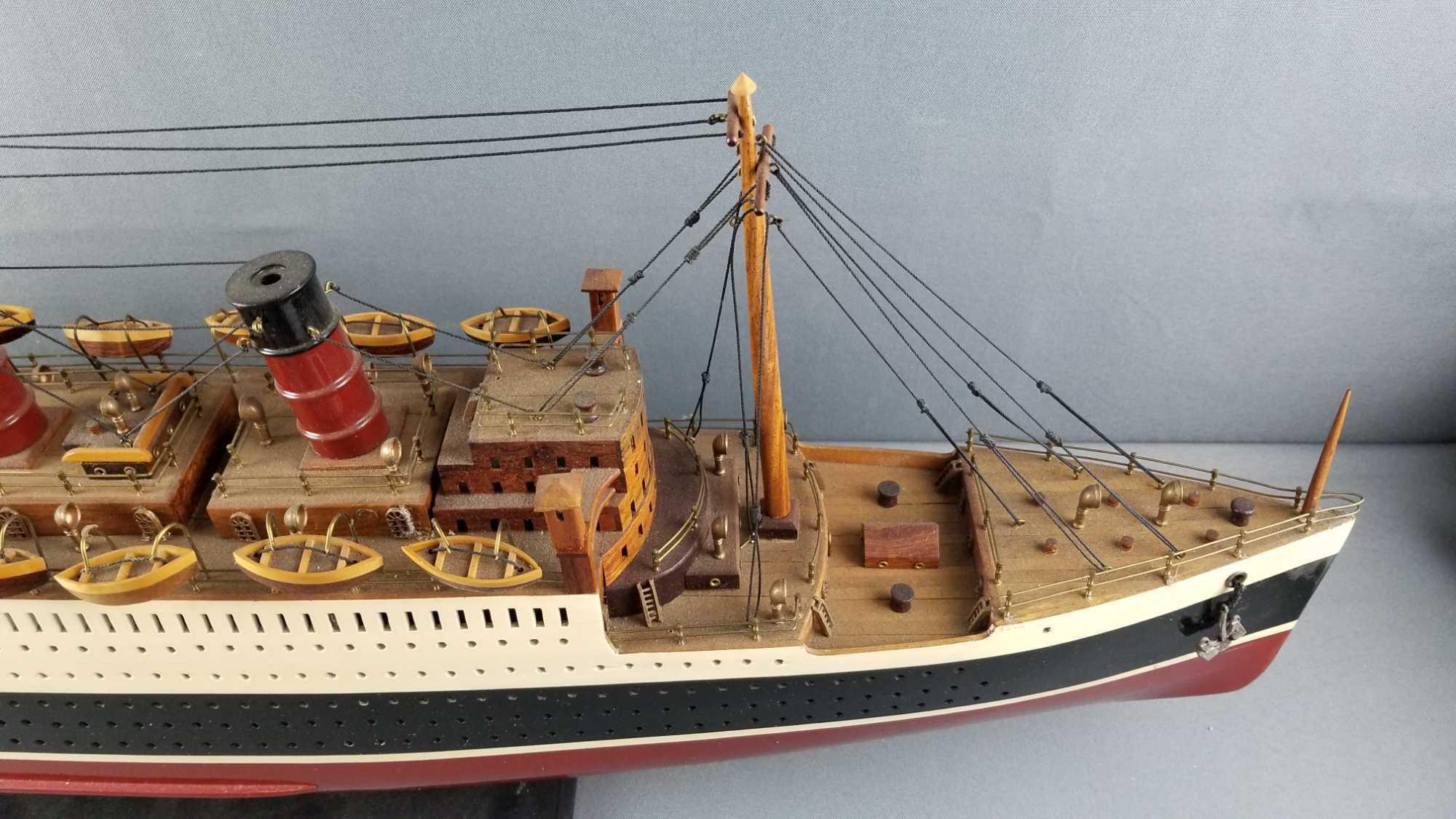 Hand Crafted Wood Model Steamship