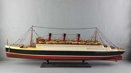 Hand Crafted Wood Model Steamship