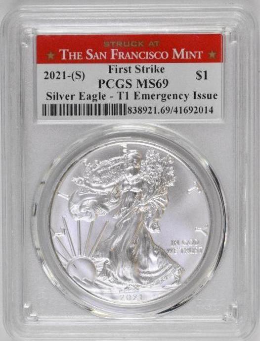 2021 S American Silver Eagle (PCGS) MS69 First Strike