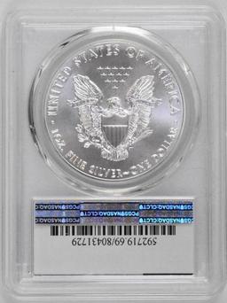 2016 P American Silver Eagle 1oz. (PCGS) MS69 Wayne LaPierre Signed