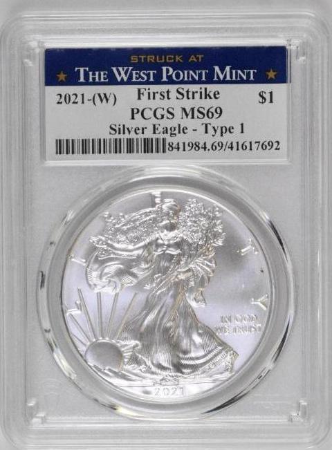 2021 W American Silver Eagle Type 1 - 1oz. (PCGS) MS69