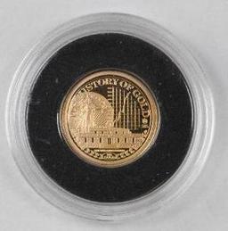 U.S. History of Gold 1/2 Gram 14K (.585) Gold