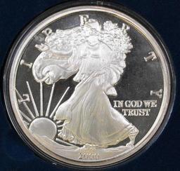 2000 Walking Liberty / Eagle Troy 1LB. .999 Fine Silver Round