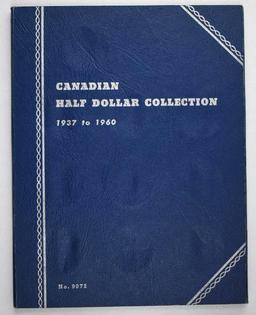 Group of (4) Canada 50 Cent Silver in Vintage Whitman Folder