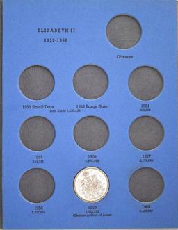 Group of (4) Canada 50 Cent Silver in Vintage Whitman Folder