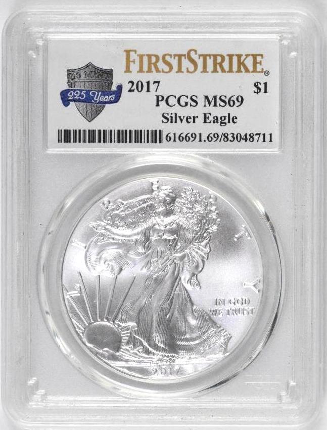 2017 American Silver Eagle 1oz. (PCGS) MS69