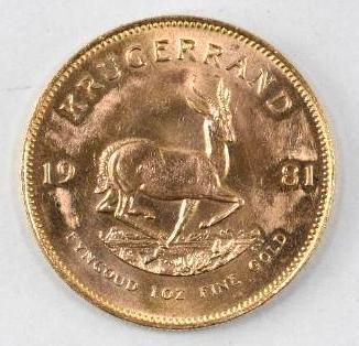 1981 South Africa Krugerrand 1oz. Fine Gold