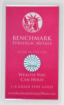 Benchmark Strategic Metals 1/4 Grain .999 Fine Gold