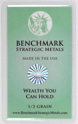 Benchmark Strategic Metals 1/2 Grain .999 Fine Gold