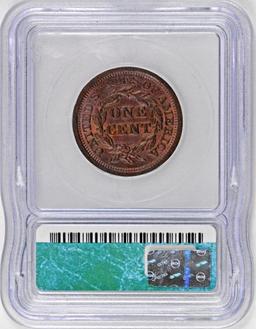 1857 Braided Hair Large Cent (ICG) MS62BN