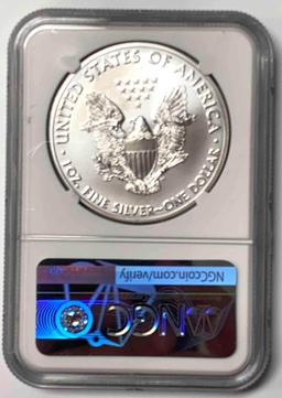 2021 S Silver American Eagle (NGC) MS69 Signed Rhett Jeppson