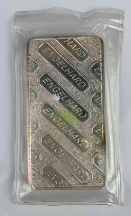 Engelhard E Logo Cast Vertical 10oz. .999 Fine Silver Ingot/Bar