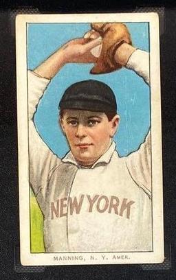 1910 T206 Rube Manning Sweet Caporal Pitching SGC 4.5