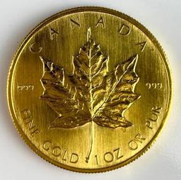 1980 $50 Canada Gold Maple Leaf 1oz. .999 Fine Gold