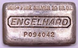 Engelhard Early Poured Waffleback Loaf 10oz. .999 Fine Silver Ingot/Bar